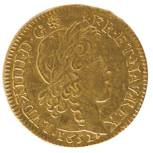 FRANCE, Louis d'or à la mèche longue, Louis d'Or, 1652, Paris, KM #157.1, AU(...