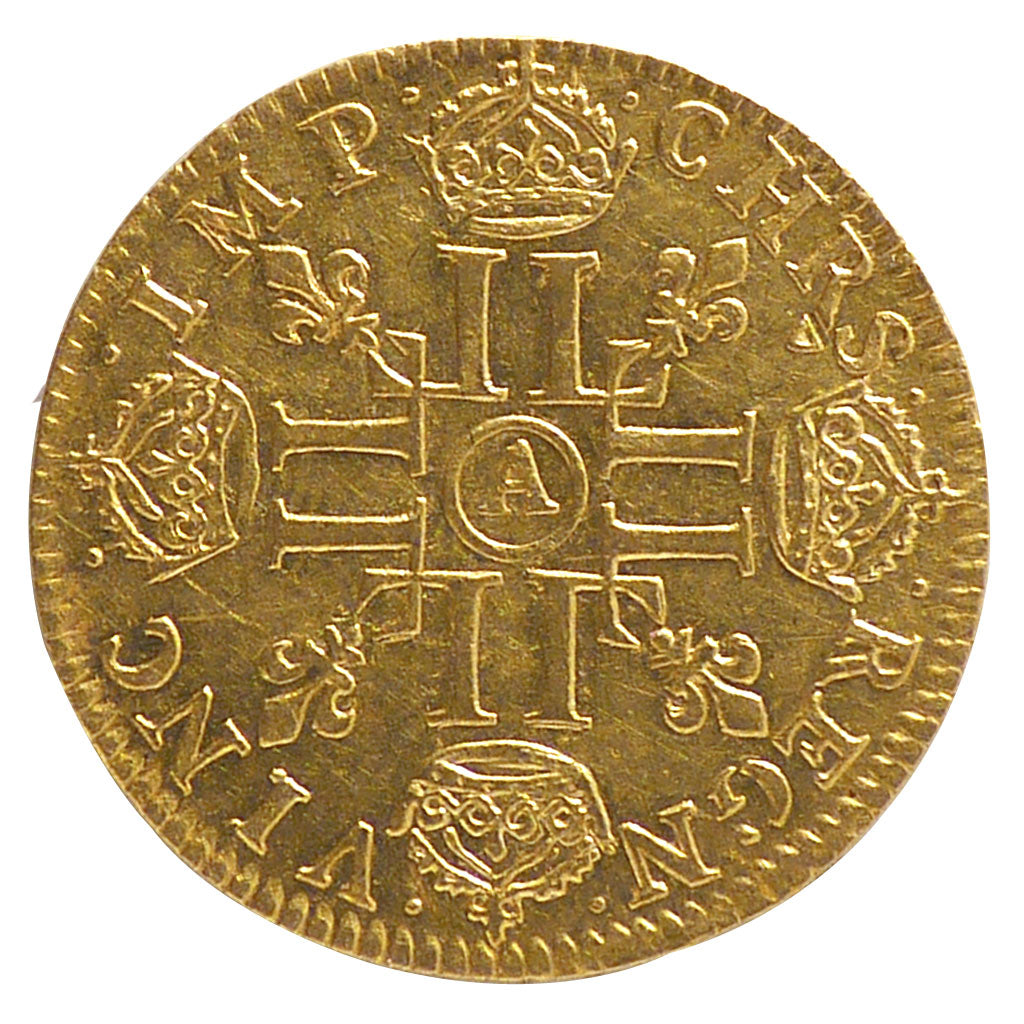 FRANCE, Louis d'or à la mèche longue, Louis d'Or, 1652, Paris, KM #157.1, AU(...