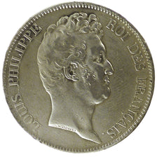 FRANCE, Louis-Philippe, 5 Francs, 1830, Lyons, KM #737.3, EF(40-45), Silver,...