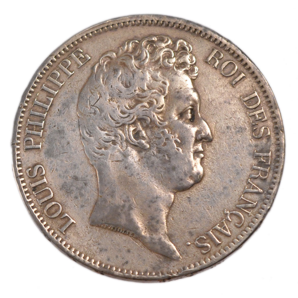 FRANCE, Louis-Philippe, 5 Francs, 1830, Paris, KM #738, AU(50-53), Silver,...