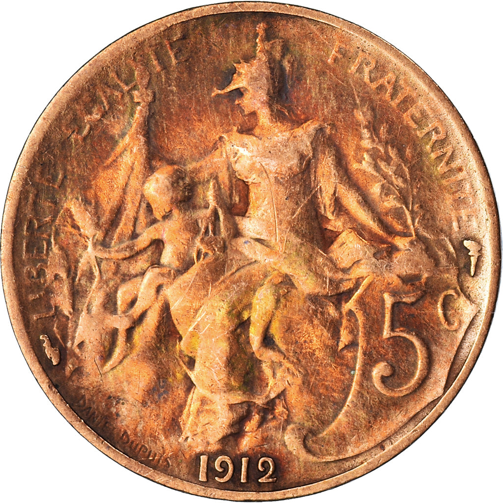 Munten, Frankrijk, 5 Centimes, 1912