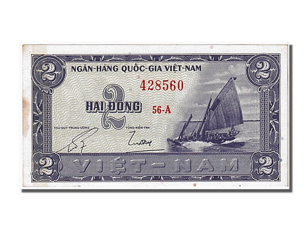 South Viet Nam, 2 D<ox>ng, 1955, KM #12a, UNC(65-70), 428560