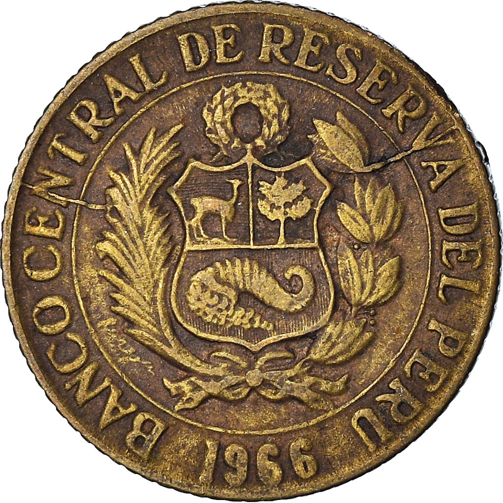 Moneta, Peru, 10 Centavos, 1966