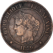 Coin, France, 2 Centimes, 1889