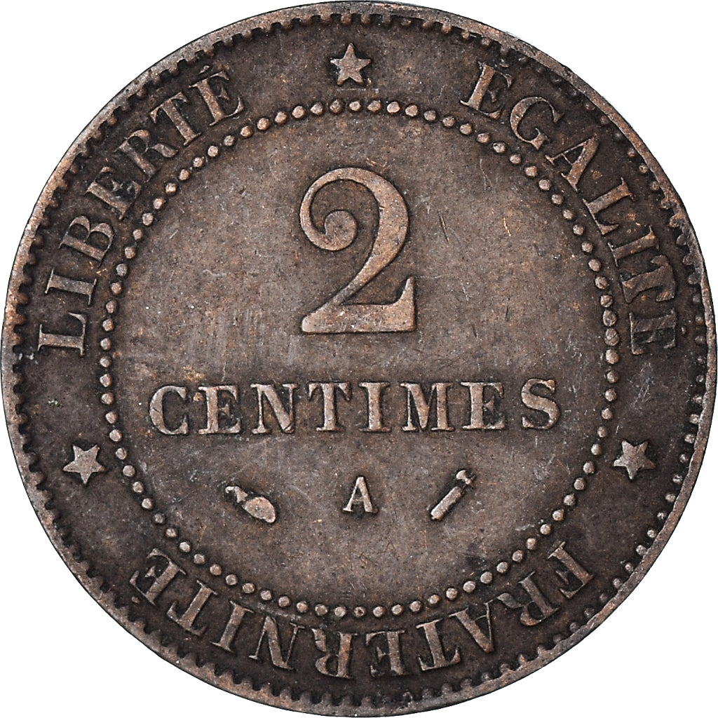 Coin, France, 2 Centimes, 1889
