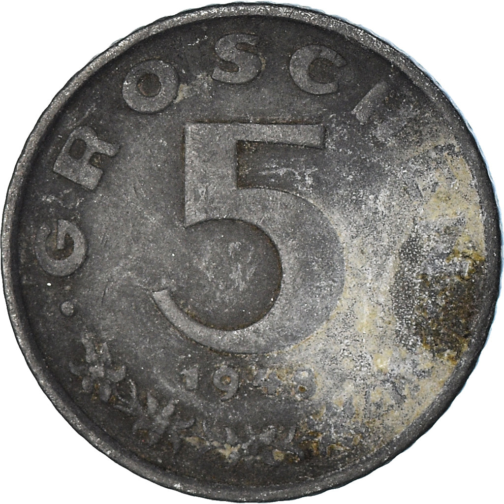 Moeda, Áustria, 5 Groschen, 1969