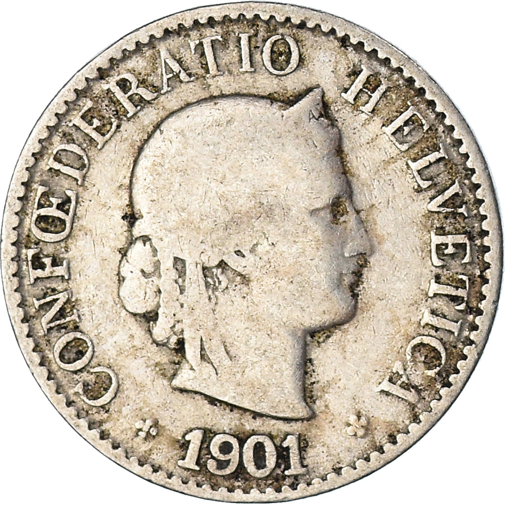 Moeda, Suíça, 5 Rappen, 1901