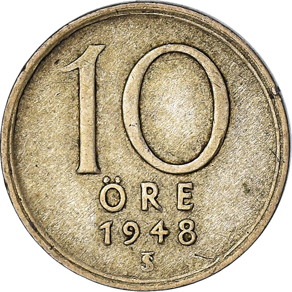 Moneta, Svezia, 10 Öre, 1948