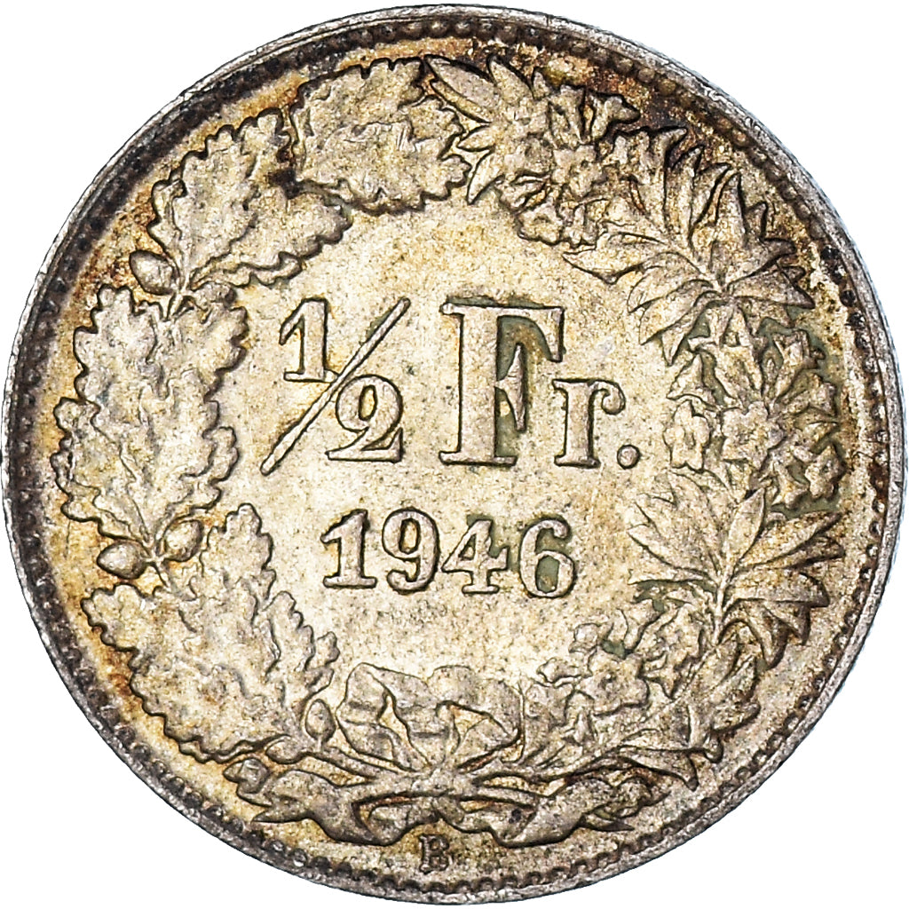 Moeda, Suíça, 1/2 Franc, 1946