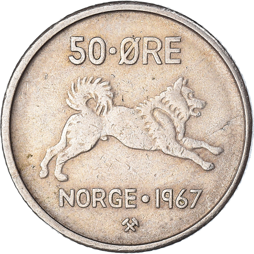 Moneta, Norwegia, 50 Öre, 1967