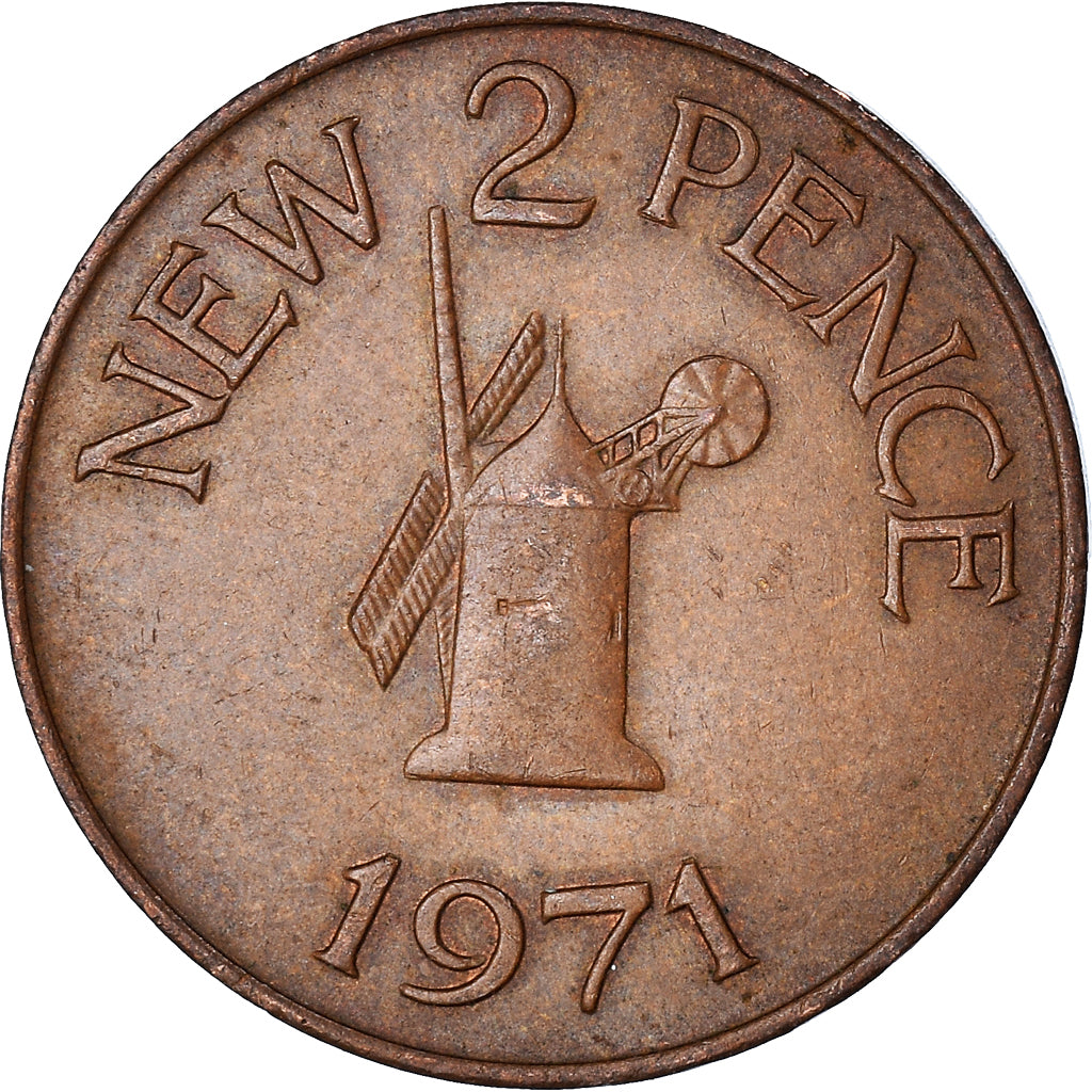 Coin, Guernsey, 2 New Pence, 1971