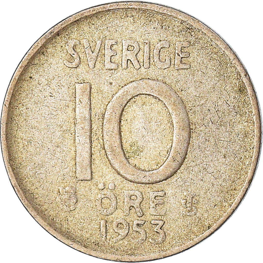 Coin, Sweden, 10 Öre, 1953