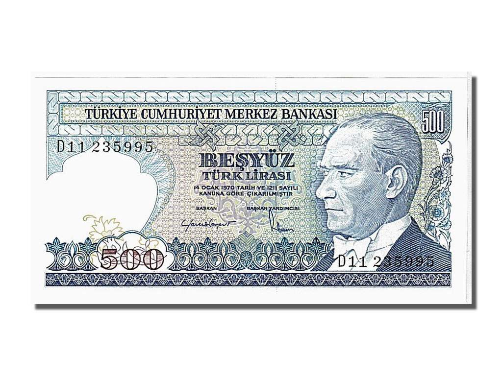 Geldschein, Türkei, 500 Lira, 1970, UNZ