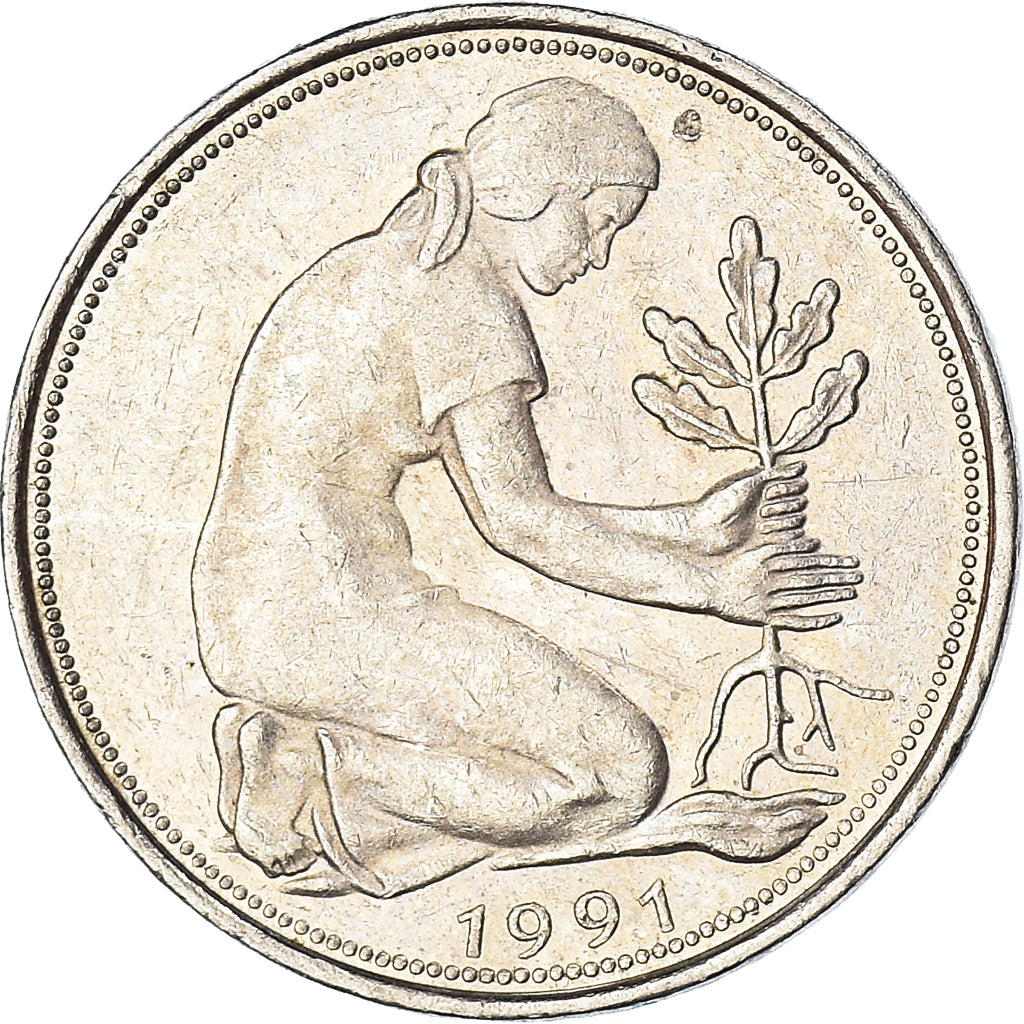 Munten, Federale Duitse Republiek, 50 Pfennig, 1991