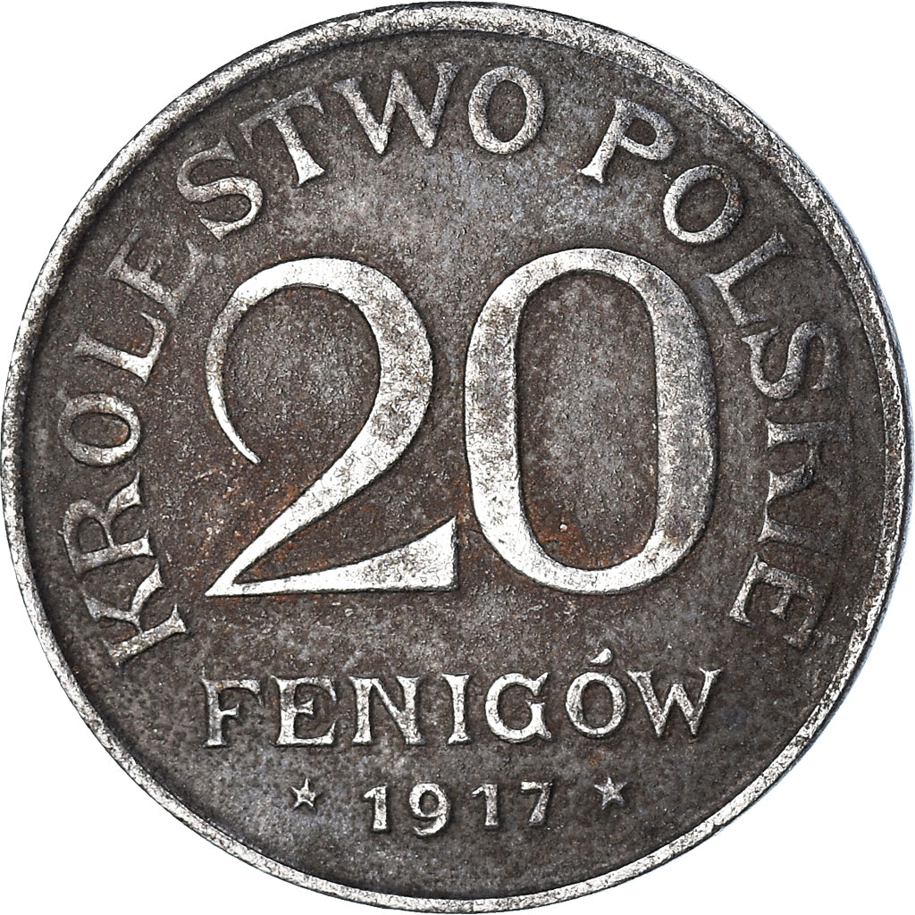 Monnaie, Pologne, 20 Fenigow, 1917