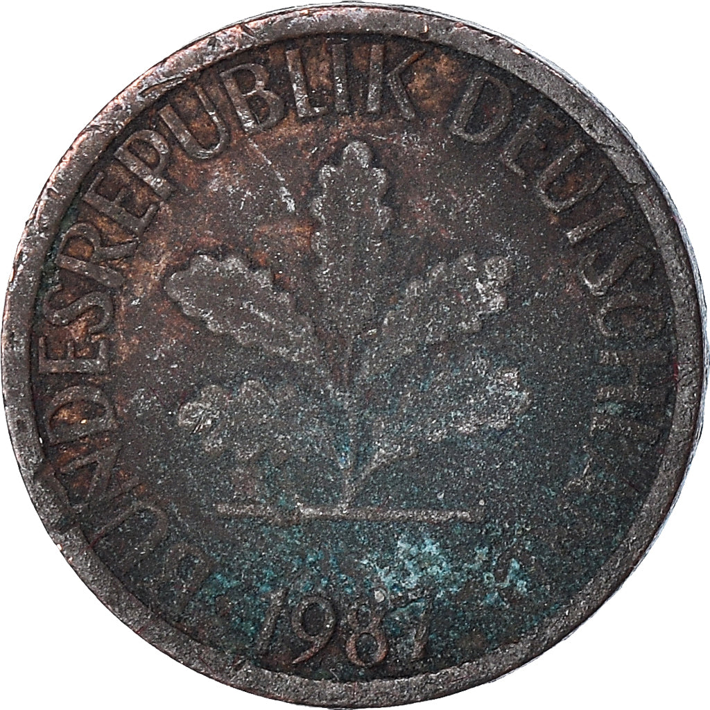 Moneda, ALEMANIA - REPÚBLICA FEDERAL, Pfennig, 1987