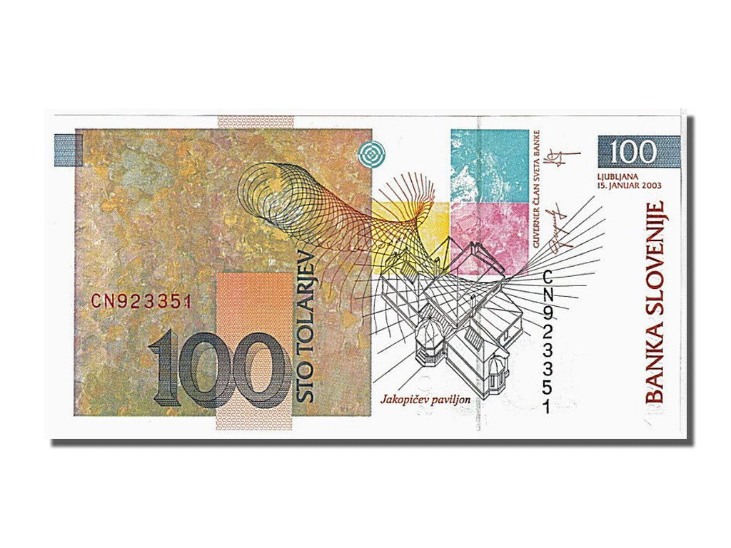 Banconote, Slovenia, 100 Tolarjev, 2003, FDS