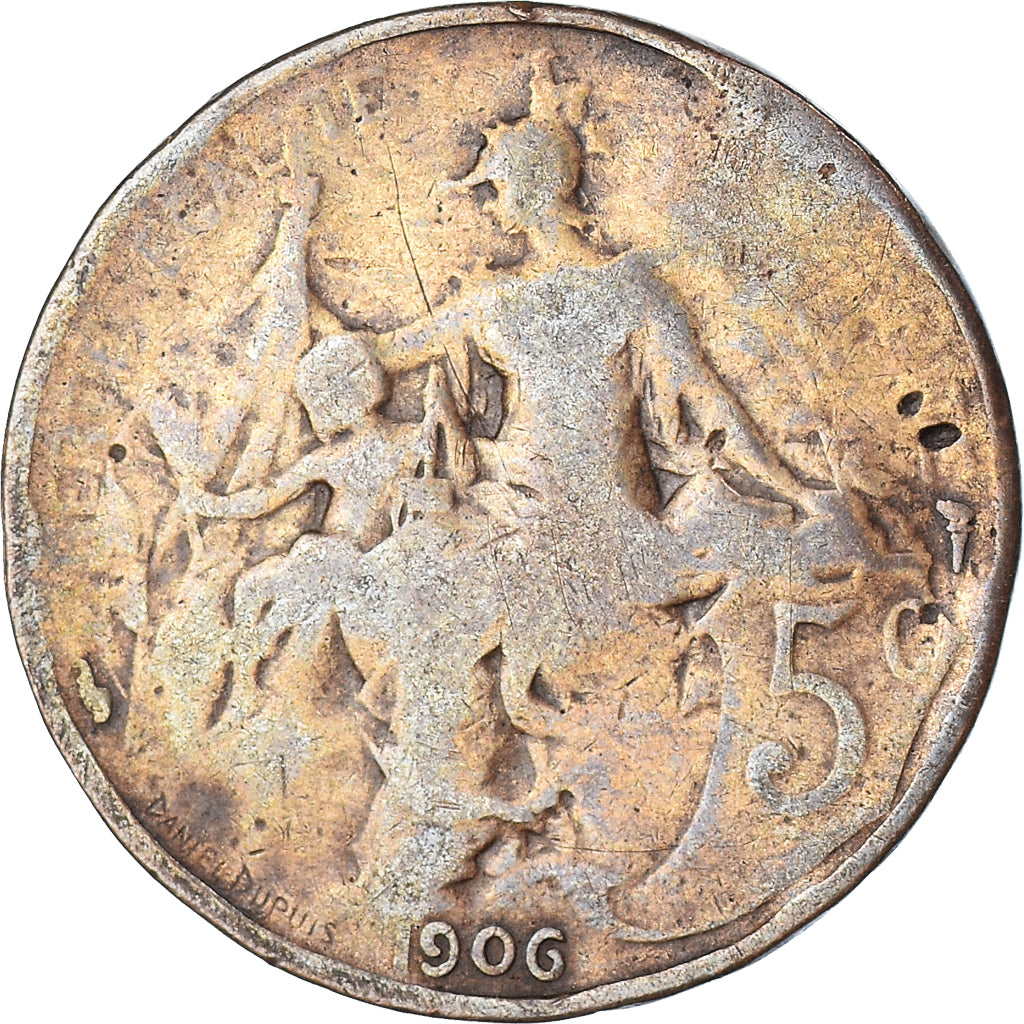 Monnaie, France, 5 Centimes, 1906
