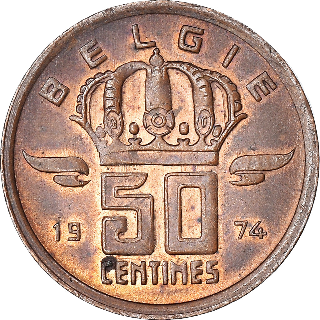 Coin, Belgium, 50 Centimes, 1974