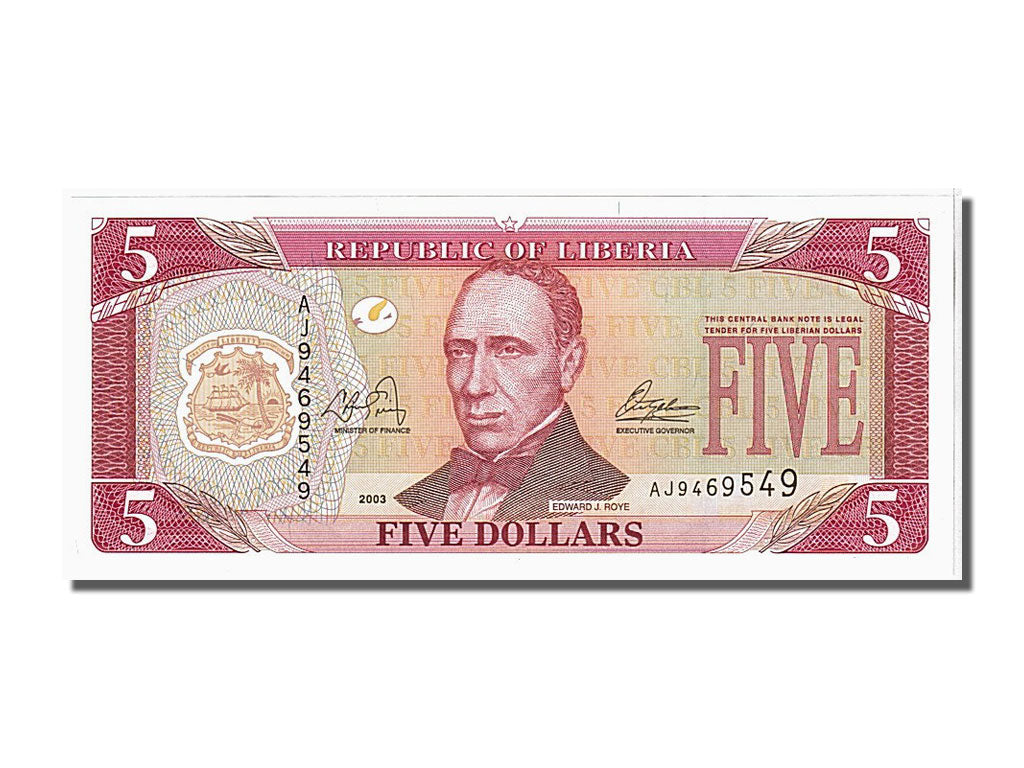 Liberia, 5 Dollars, 2003, FDS