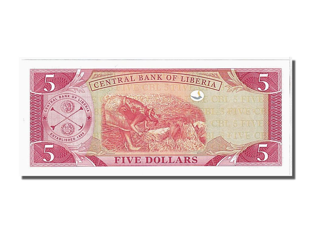 Liberia, 5 Dollars, 2003, FDS