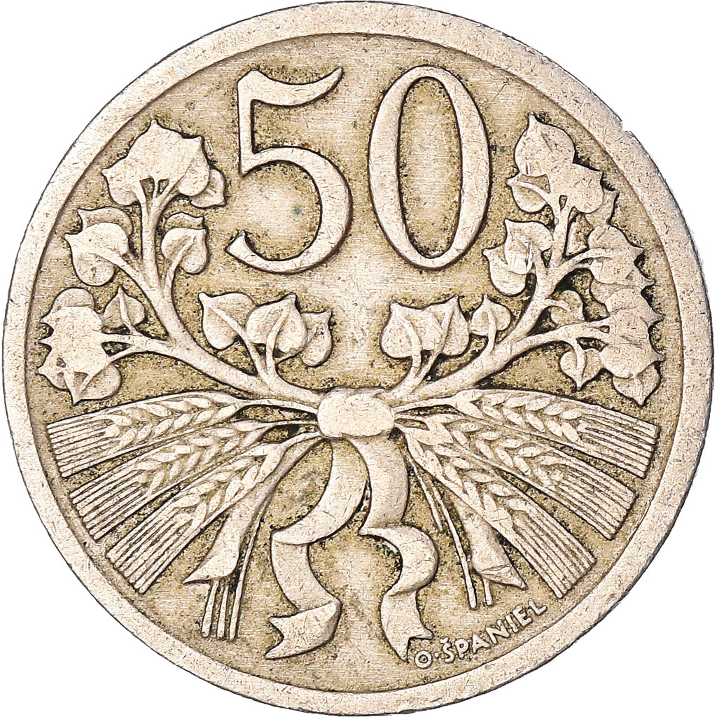 Coin, Czechoslovakia, 50 Haleru, 1927
