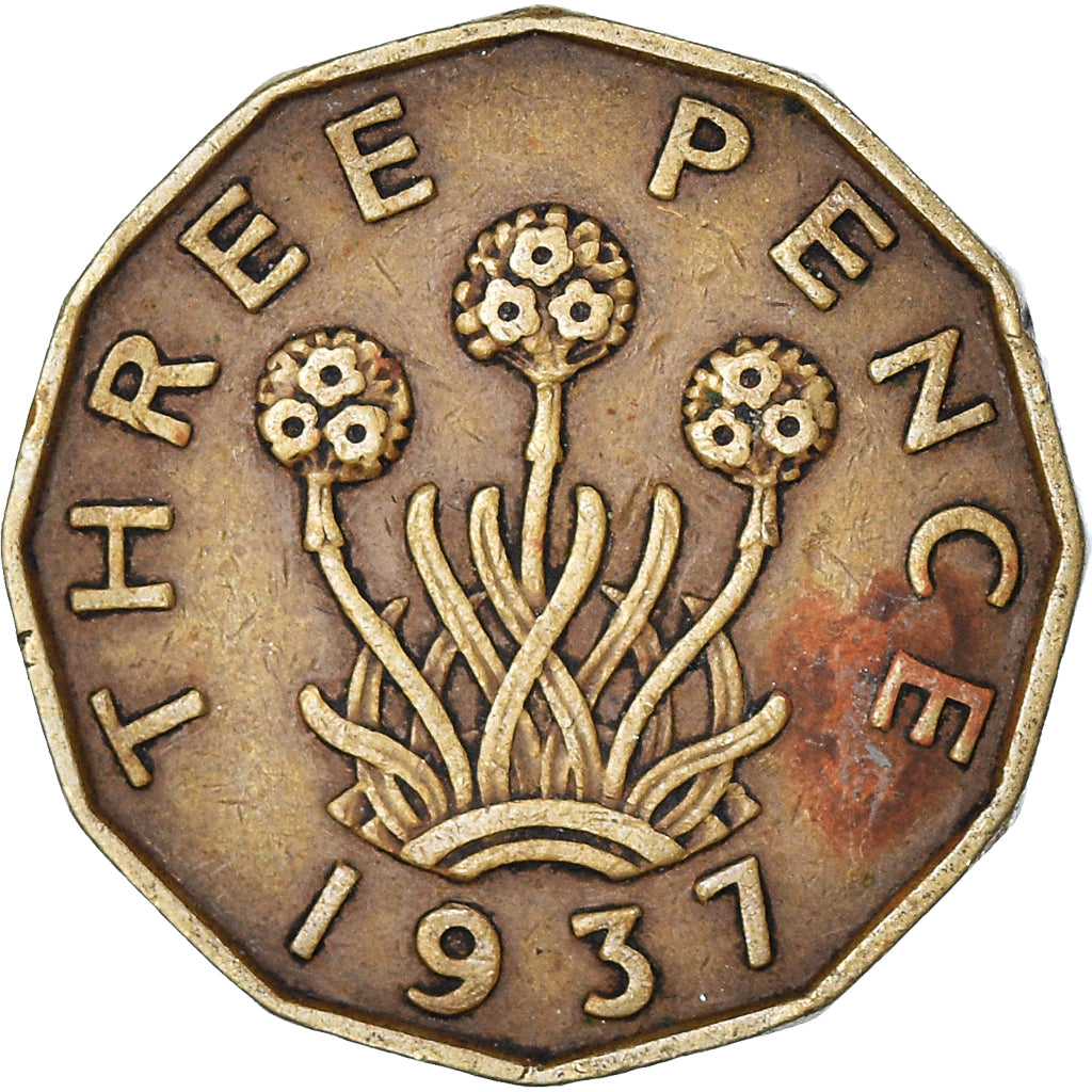 Monnaie, Grande-Bretagne, 3 Pence, 1937