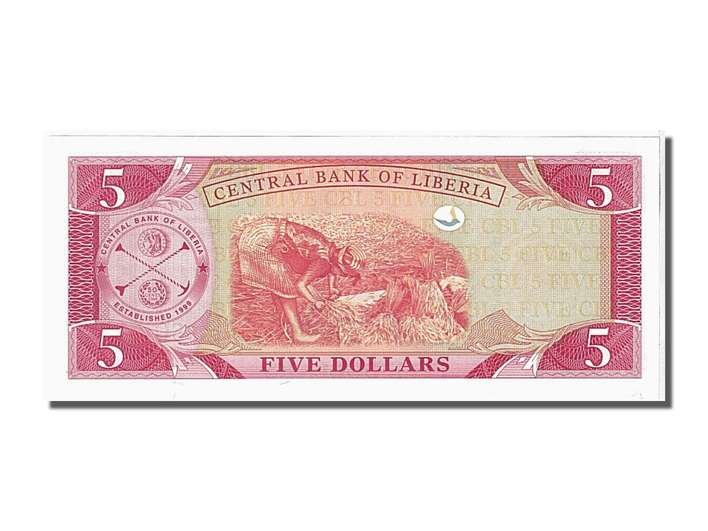 Biljet, Liberia, 5 Dollars, 2003, NIEUW