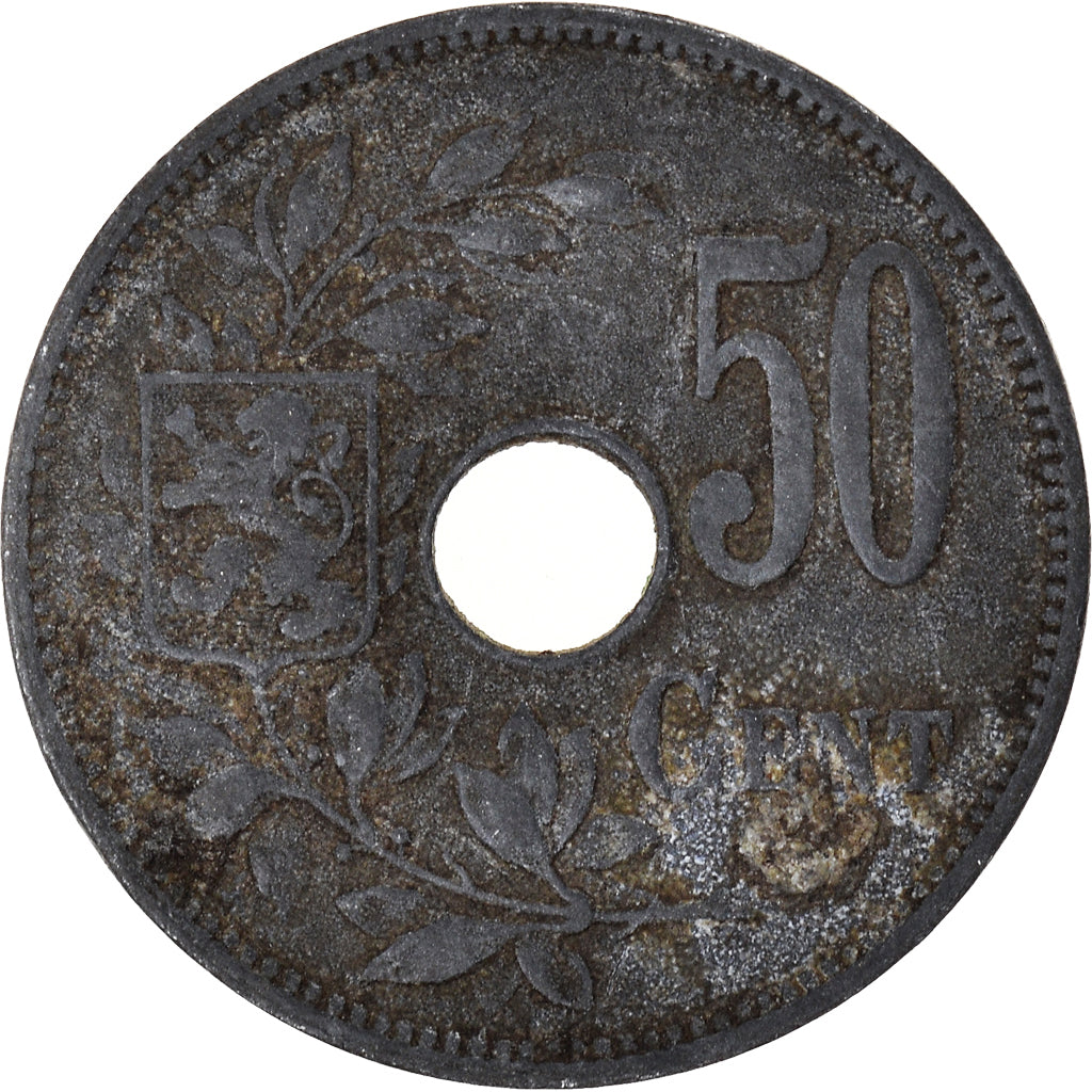 Moneda, Bélgica, 50 Centimes, 1918