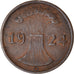 Coin, GERMANY, WEIMAR REPUBLIC, 2 Reichspfennig, 1924