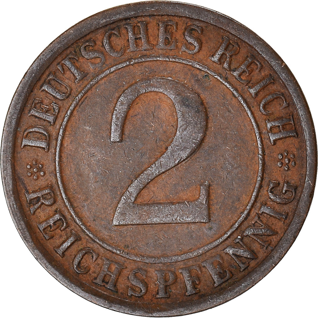 Moeda, ALEMANHA, REPÚBLICA DE WEIMAR, 2 Reichspfennig, 1924