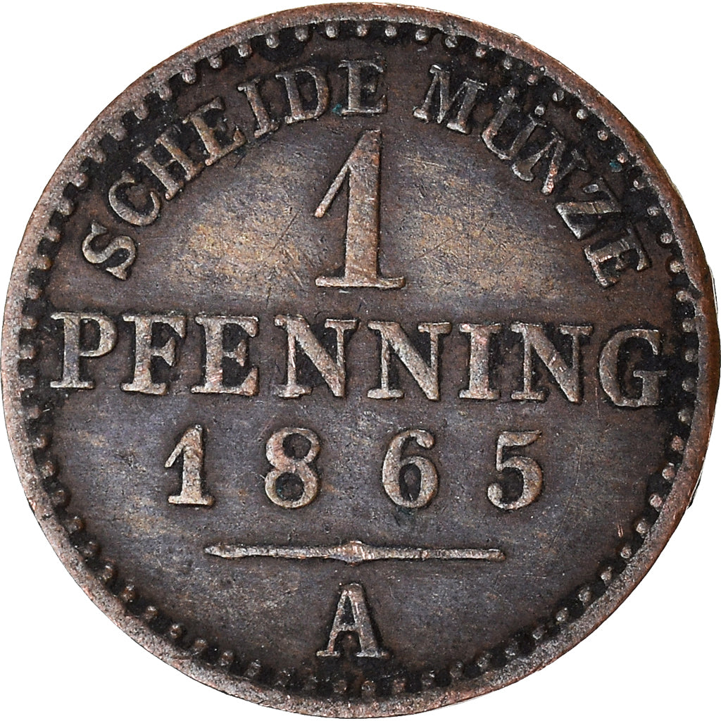 Coin, German States, Pfenning, 1865
