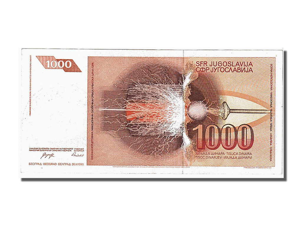 Yugoslavia, 1000 Dinara, 1990, KM #107, 1990-11-26, UNC(65-70), AC5072622