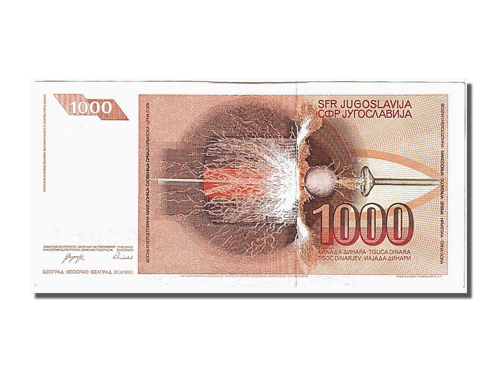 Banknote, Yugoslavia, 1000 Dinara, 1990, 1990-11-26, UNC(65-70)