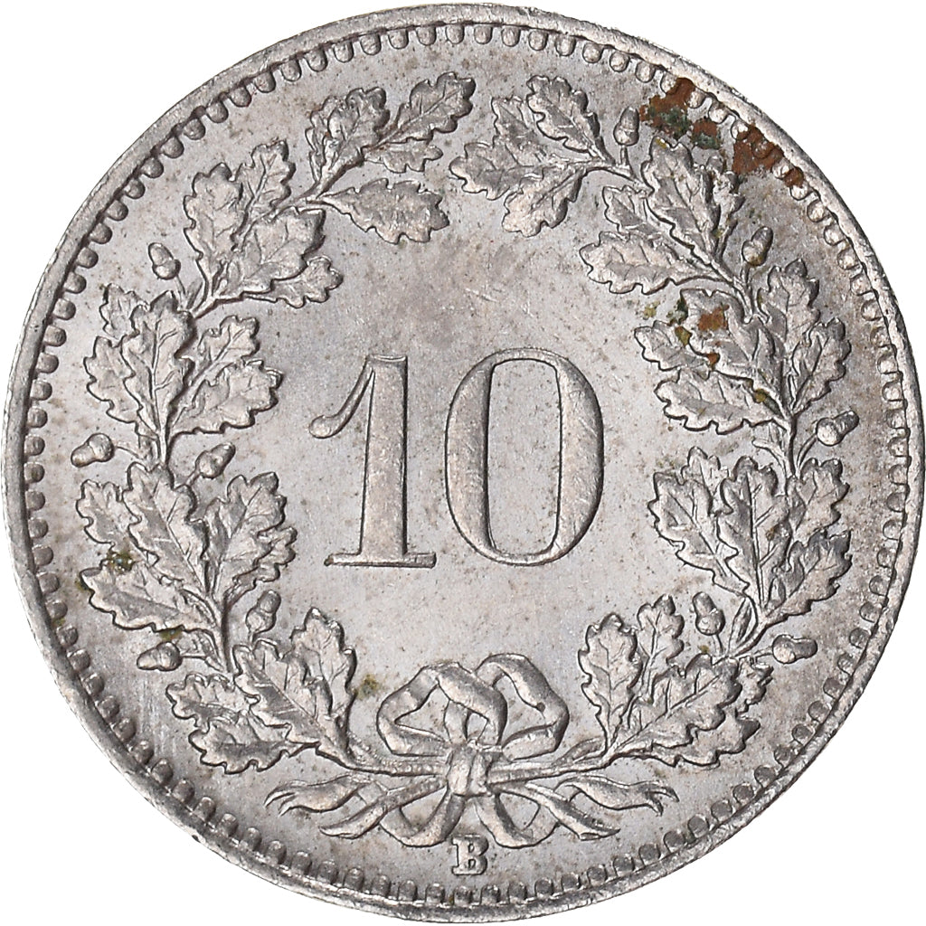 Moneda, Suiza, 10 Rappen, 1961