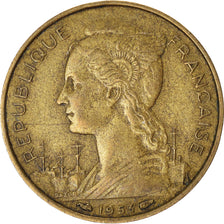 Coin, Madagascar, 20 Francs, 1953