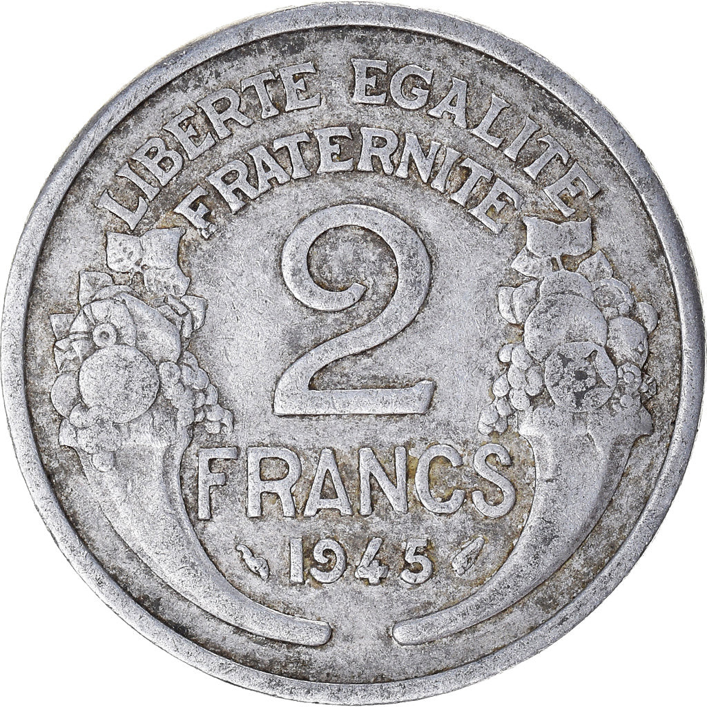 Moneta, Francia, 2 Francs, 1945