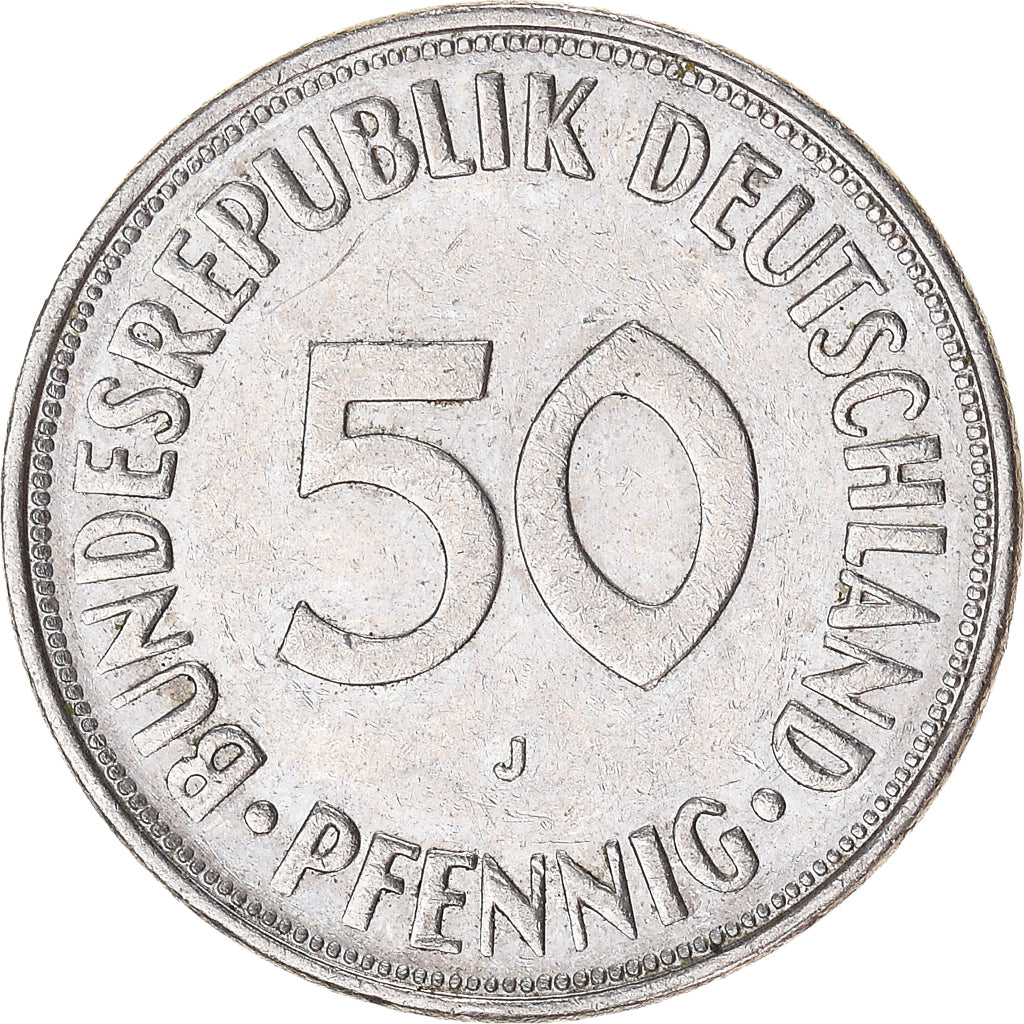 Moneta, GERMANIA - REPUBBLICA FEDERALE, 50 Pfennig, 1973