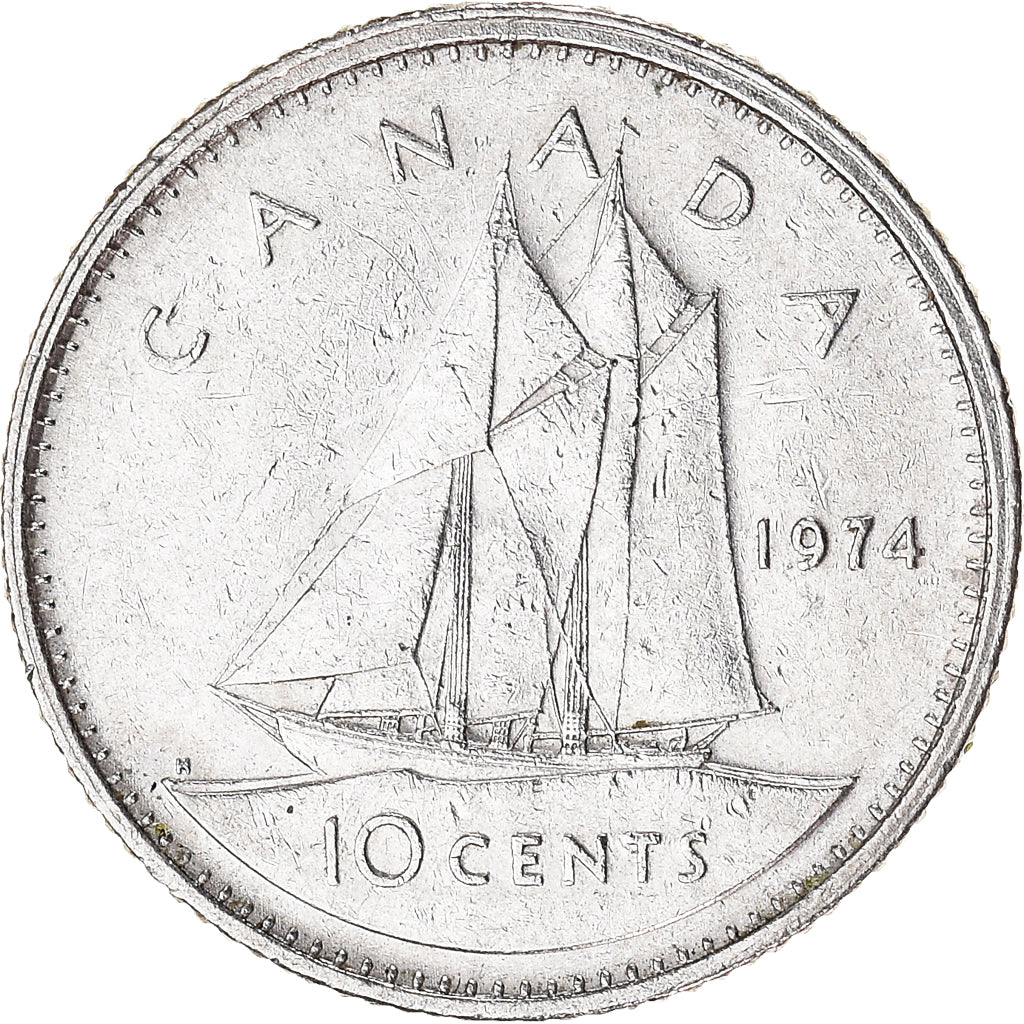 Moneta, Canada, 10 Cents, 1974