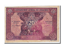 French Indo-China, 20 Cents, 1942, KM #90, UNC(65-70), XQ 248 667