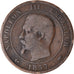 Moeda, França, 10 Centimes, 1857