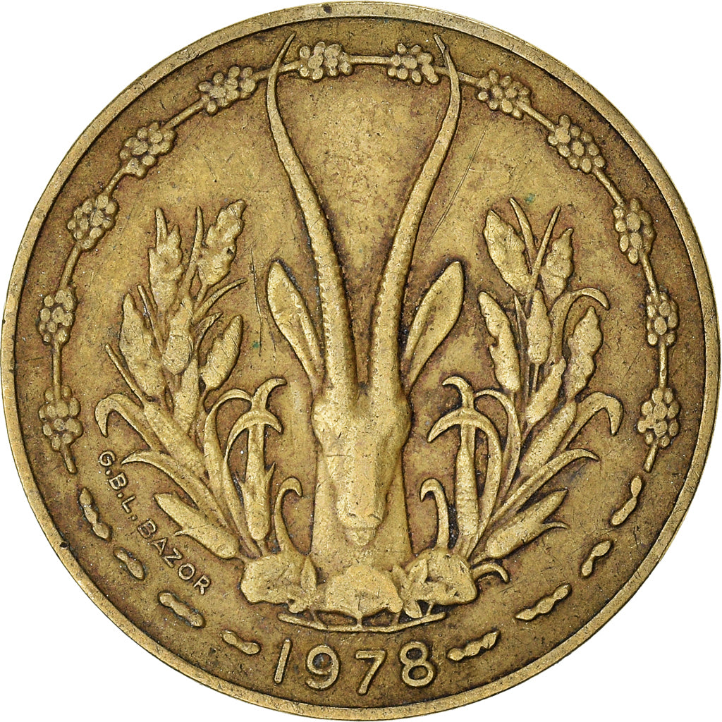 Moneda, Estados del África Occidental, 10 Francs, 1978