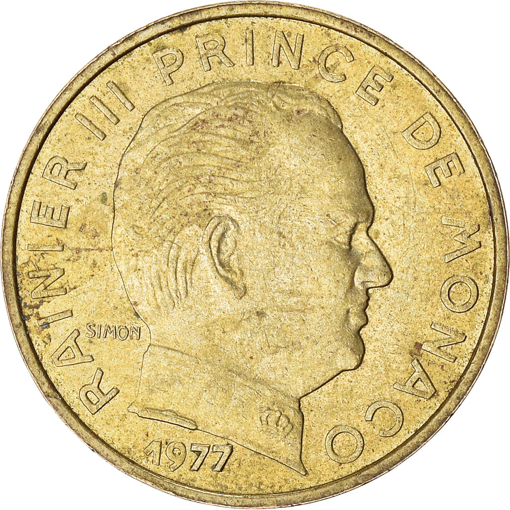 Moneda, Mónaco, 10 Centimes, 1977