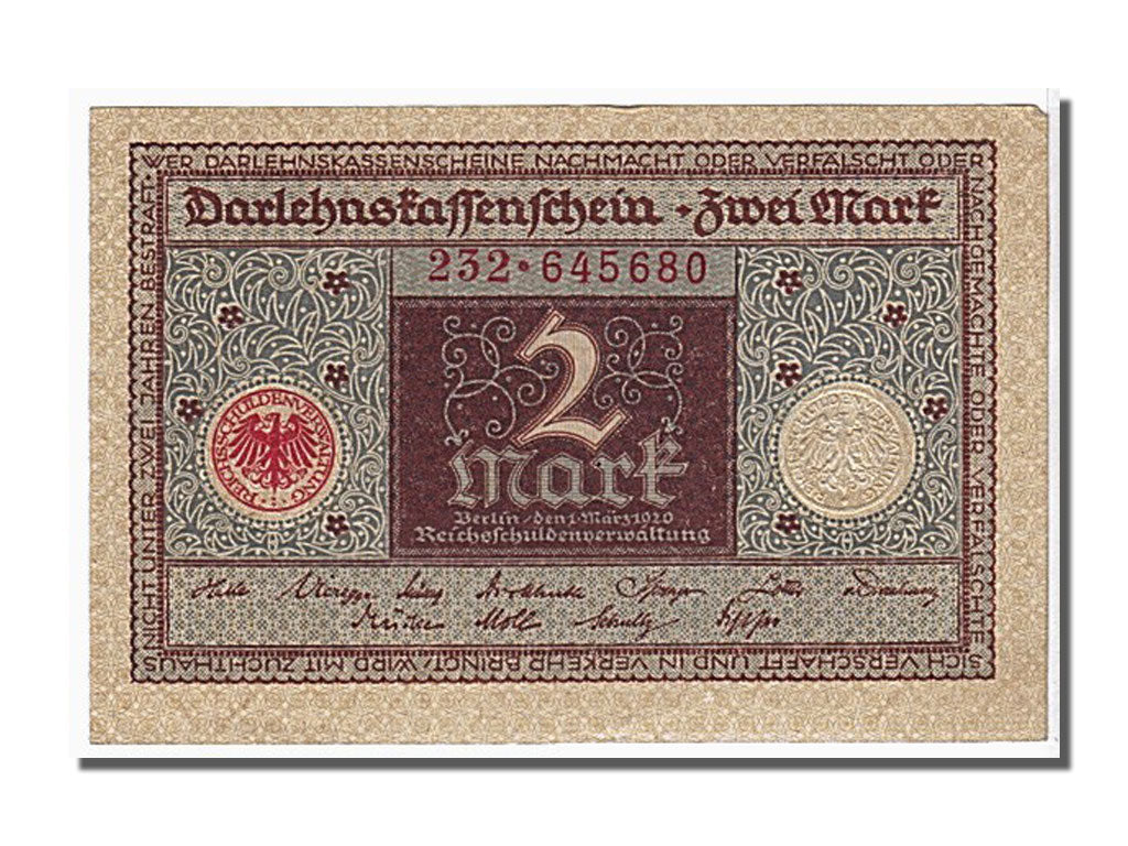 Germania, 2 Mark, 1920, 1920-03-01, FDS