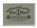 Biljet, Duitsland, 1 Mark, 1922, NIEUW