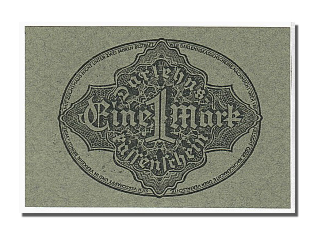 Biljet, Duitsland, 1 Mark, 1922, NIEUW