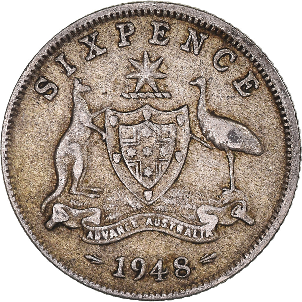 Coin, Great Britain, 6 Pence, 1948