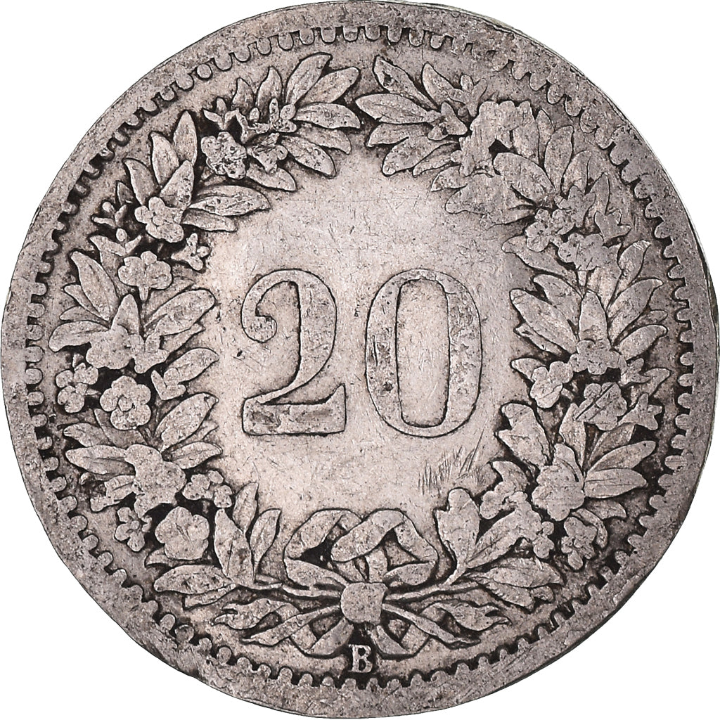Moneda, Suiza, 20 Rappen, 1911