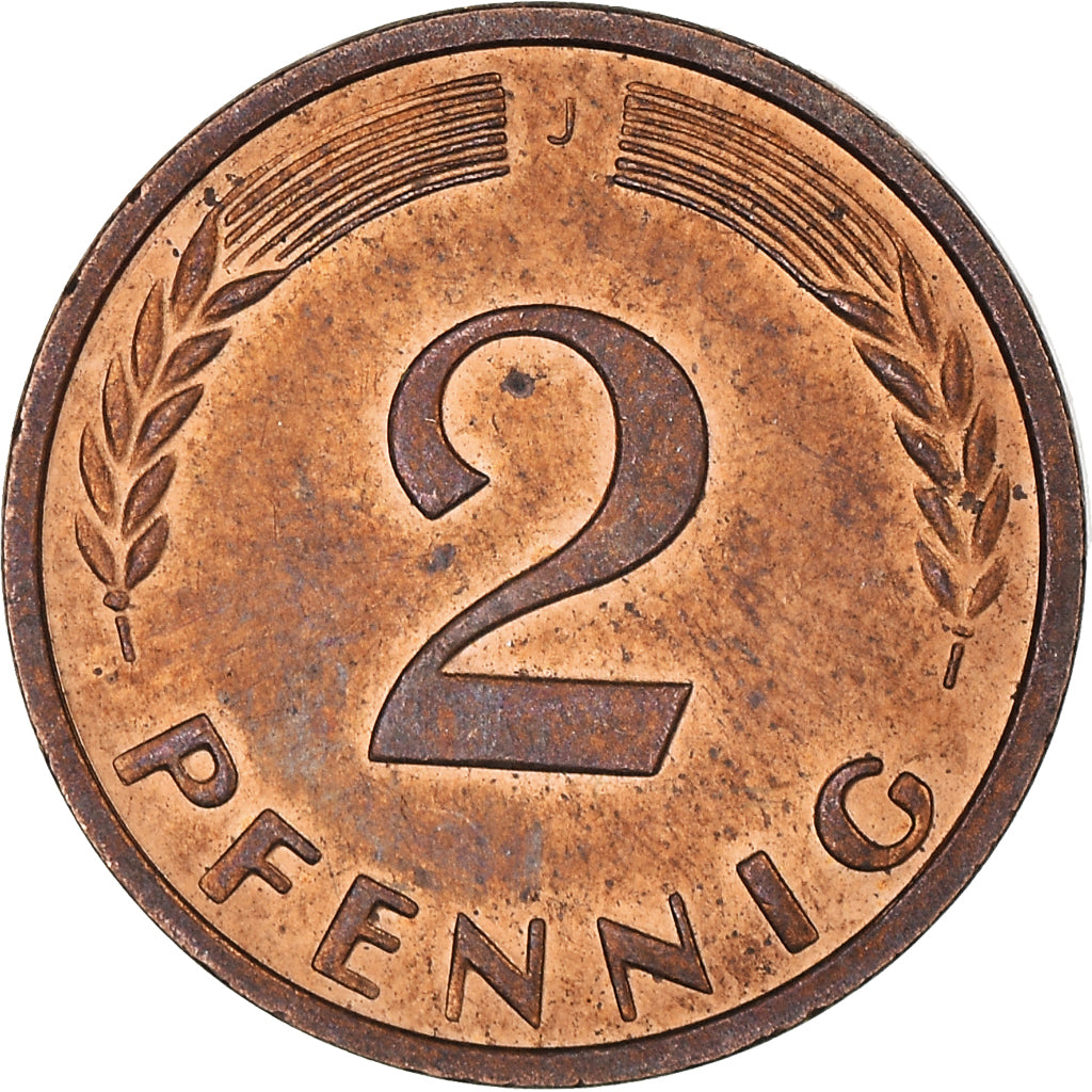 Münze, Deutschland, 2 Pfennig, 1963