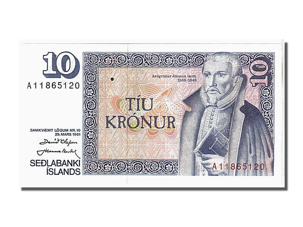 Banconote, Islanda, 10 Kronur, 1961, 1961-03-29, FDS